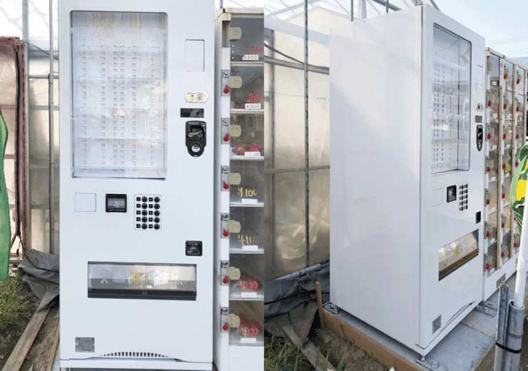 株式会社ベジランド佐藤様に屋外対応冷蔵自動販売機を設置しました