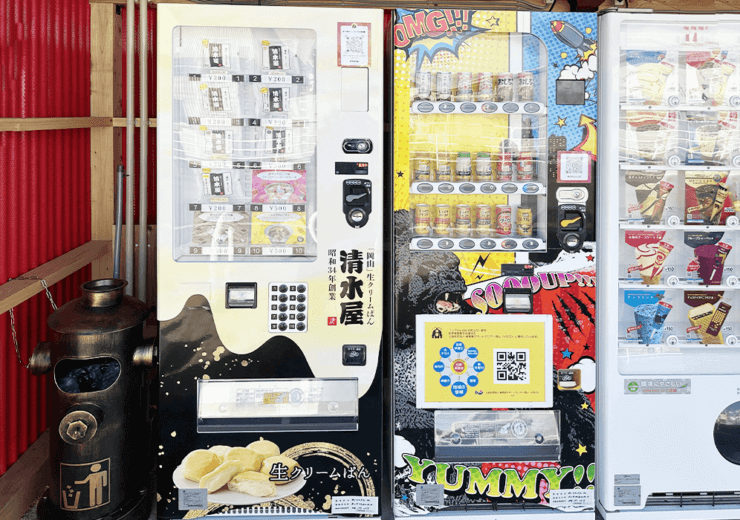 アスリド様に冷やしクリームパン自動販売機とスープ自動販売機を設置しました